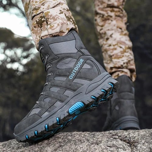 Mens grey military boots store