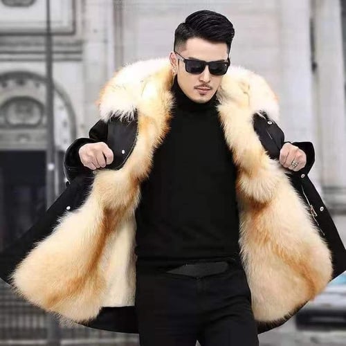 Faux fur coat warm sales