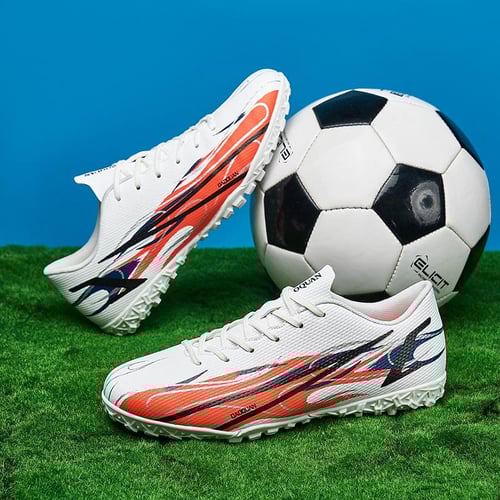Unisex Short Spike TF Rubber Football Shoes for Boys and Girls
