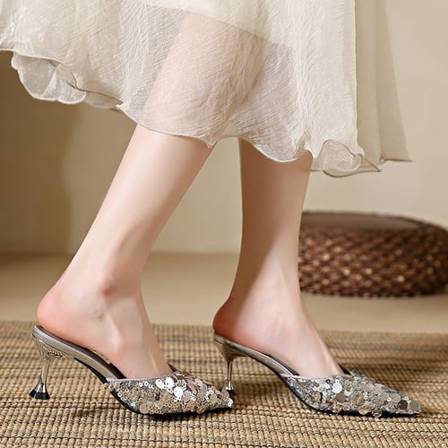 Half heel sandals store