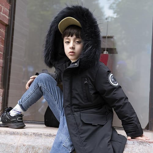 Boys fur collar jacket hot sale