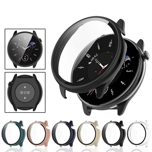 Hard Side Case Screen Glass Protector Smart Watch Frame Case For