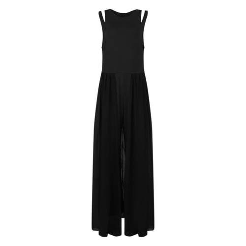 High waist chiffon overlay jumpsuit store