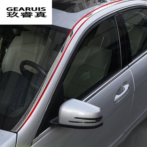 Car styling Auto Side Skirt Car Roof stainless steel Sticker Side