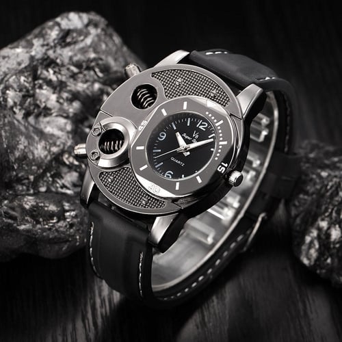 Men silica gel led glow fashion outdoor sports quartz watch online