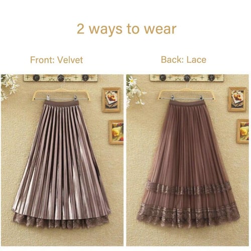 Metallic pleated skirt yarn clearance