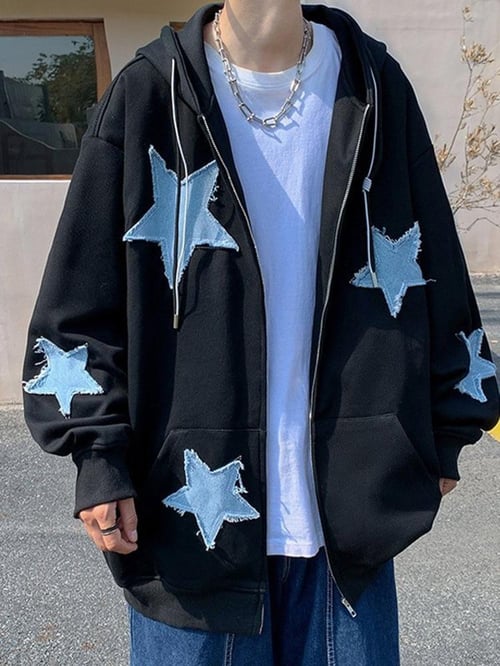 Oversized mens zip up hoodie clearance
