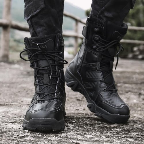 Lace up waterproof boots mens top