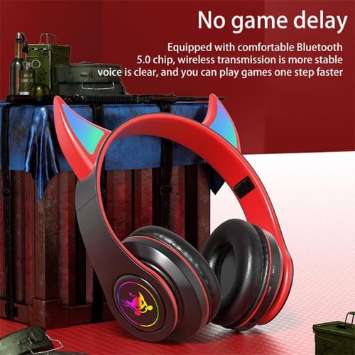 Devil horn gaming shop headset with mic
