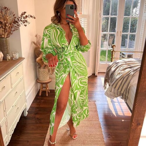 Low cut wrap dress online