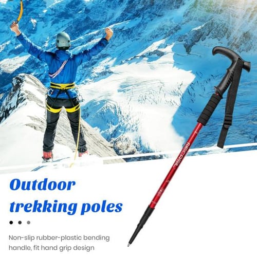 Shock absorbing hiking pole outlet