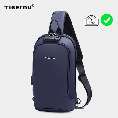 2021 New Tigernu Fashion Style Men Bags Casual Splashproof Chest