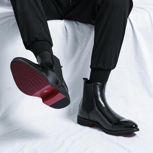 Red bottom chelsea boots mens cheap