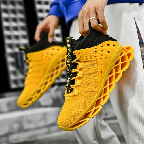 Yellow sports shoes sale