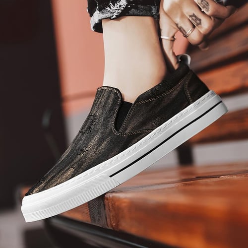 Men's canvas breathable board casual shoes top