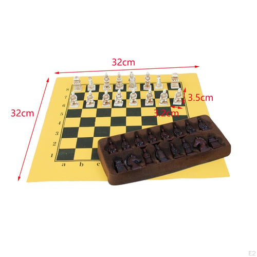 Antique Chess Three-dimensional purchases Terracotta Army Chess Pieces, High-grade Retro W