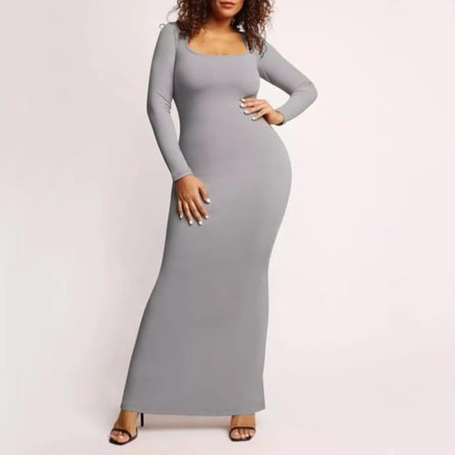 Long sleeve tight maxi dress shop