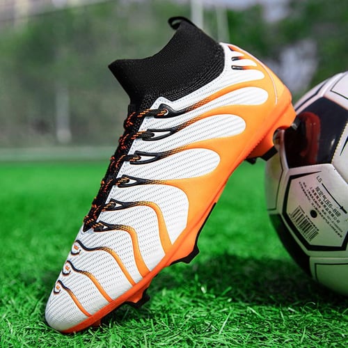 Boys leather football boots clearance
