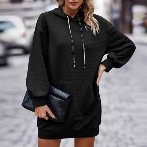 Winter hoodie dress top
