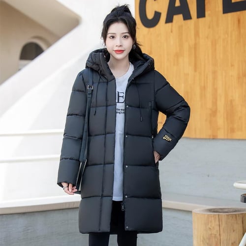 Long korean puffer jacket online