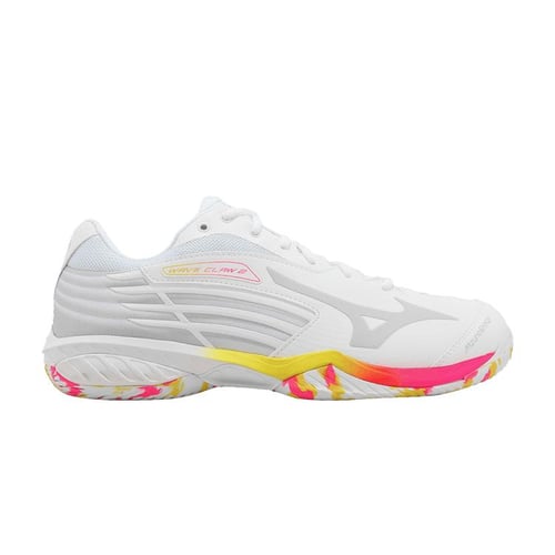 Mizuno Wave Claw 2 White Pink Bolt Neon Unisex Sneakers High Vis