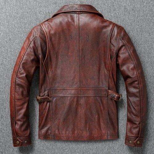 Leather hunting coat top