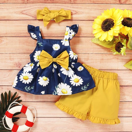 Sunflower outfit baby girl hot sale