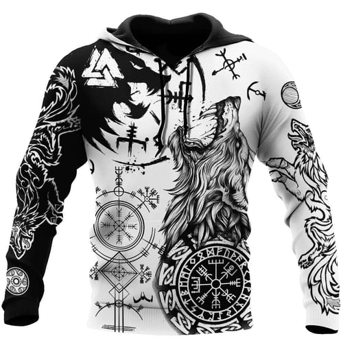 Viking wolf hoodie 2025