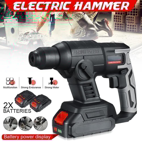 1000W Electric Rotary Hammer Cordless Rechargeable Multifunction