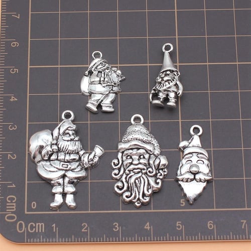 Charms Accessories For Jewelry Santa Claus Jewelry Pendants Bulk