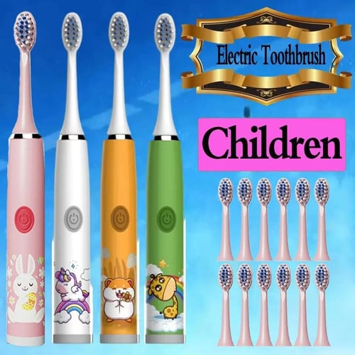 Child electric toothbrush with timer outlet