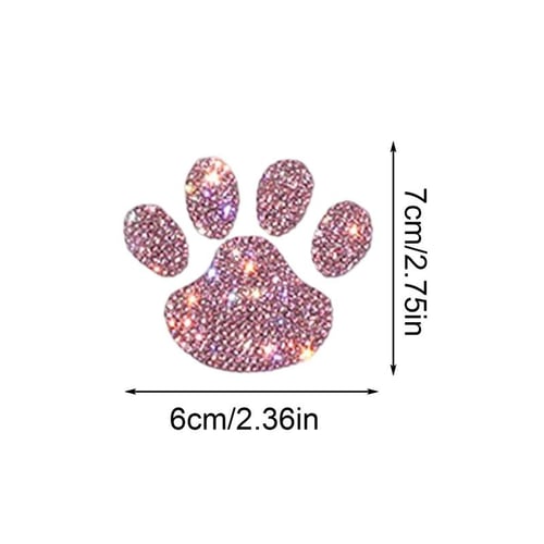 Rhinestone paw print car decal 2025
