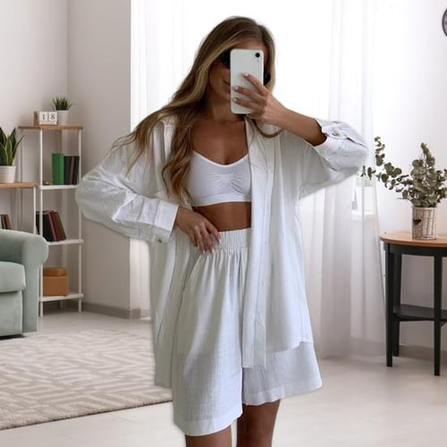 Blouse and shorts outfit top