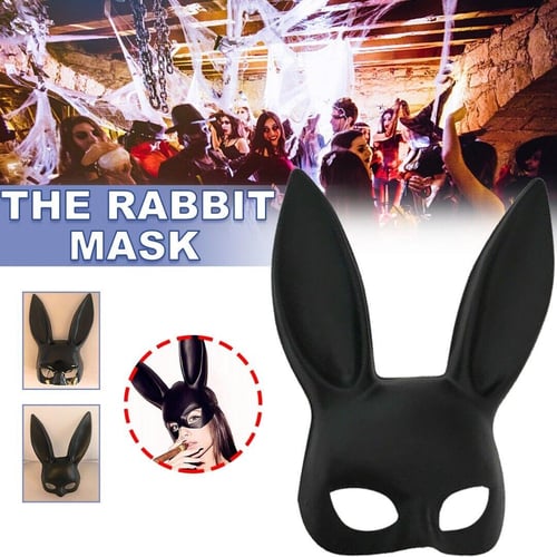 Black rabbit ear mask sale