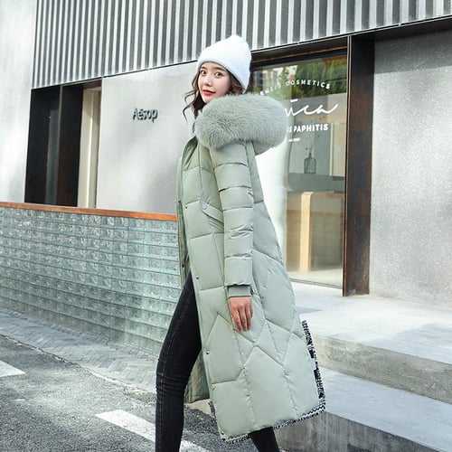 Knee length winter jacket womens clearance