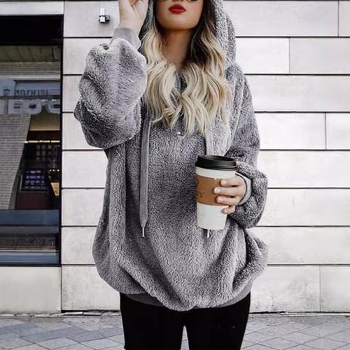 Women's fuzzy sweatshirt outlet