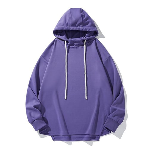 Fashion street solid color loose hoodie store
