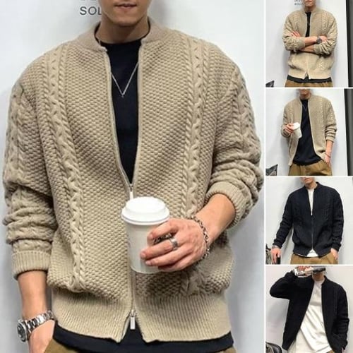 Long sweater coat men online