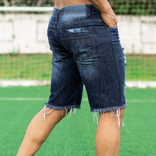 Men's distressed denim shorts hotsell