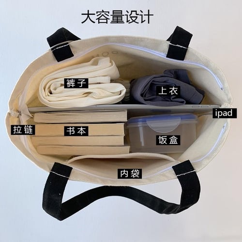 Korean canvas tote bag clearance