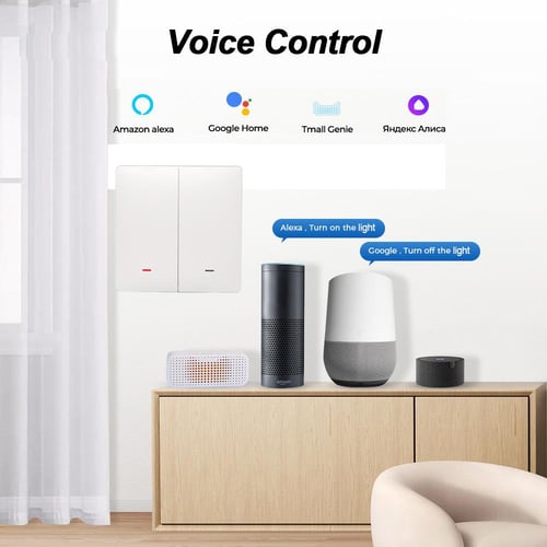 Lonsonho Tuya Zigbee Smart Switch EU UK 220V Push Button Light