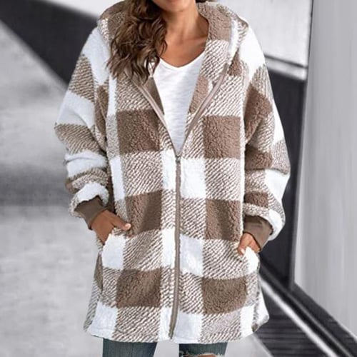 Hooded cardigan wool coat loose overcoat online
