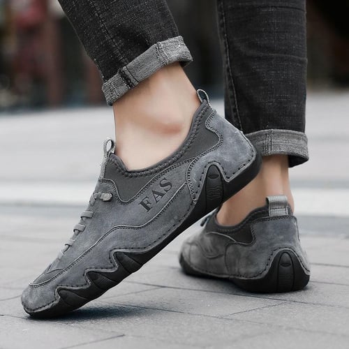 Leisure leather shoes clearance
