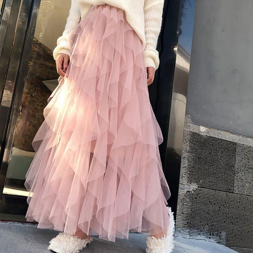 Summer long mesh skirts outlet