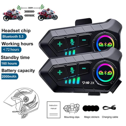 YP10 Motorcycle Helmet Intercom Bluetooth 5.3 Headset 300M