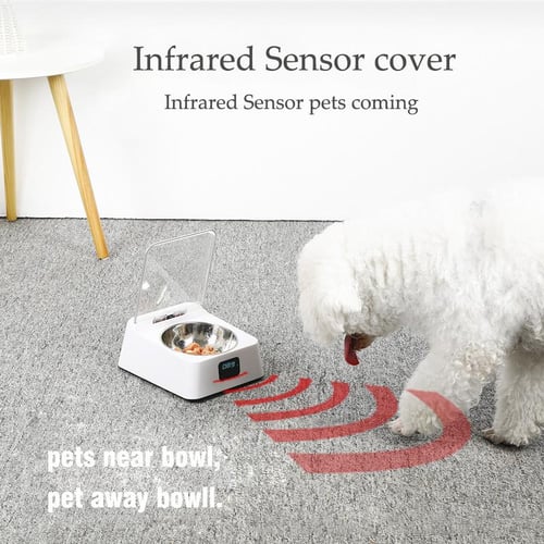 Automatic Pet Feeder Bowl Infrared Sensor Auto Open Cover