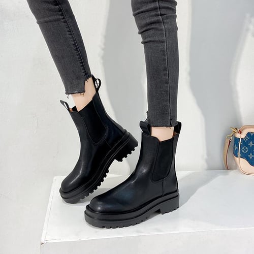 Waterproof chunky boots cheap