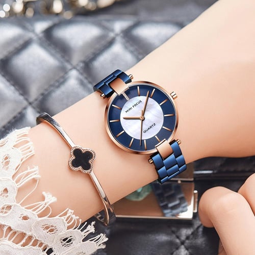 Top Luxury With Box MINI FOCUS Fashion Steel Female Watch