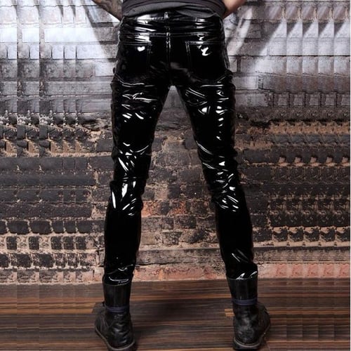 Wet leather jeans best sale