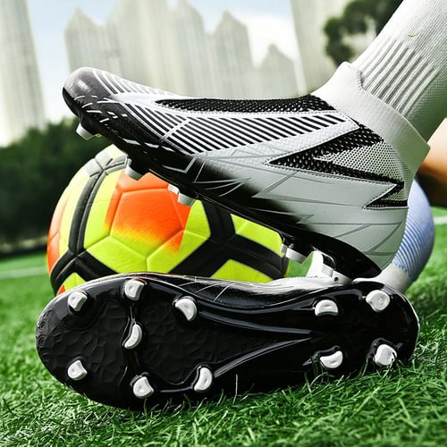 Cleats with sock top